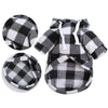 Plaid Fleece Pet Hoodie with Zipper Pocket