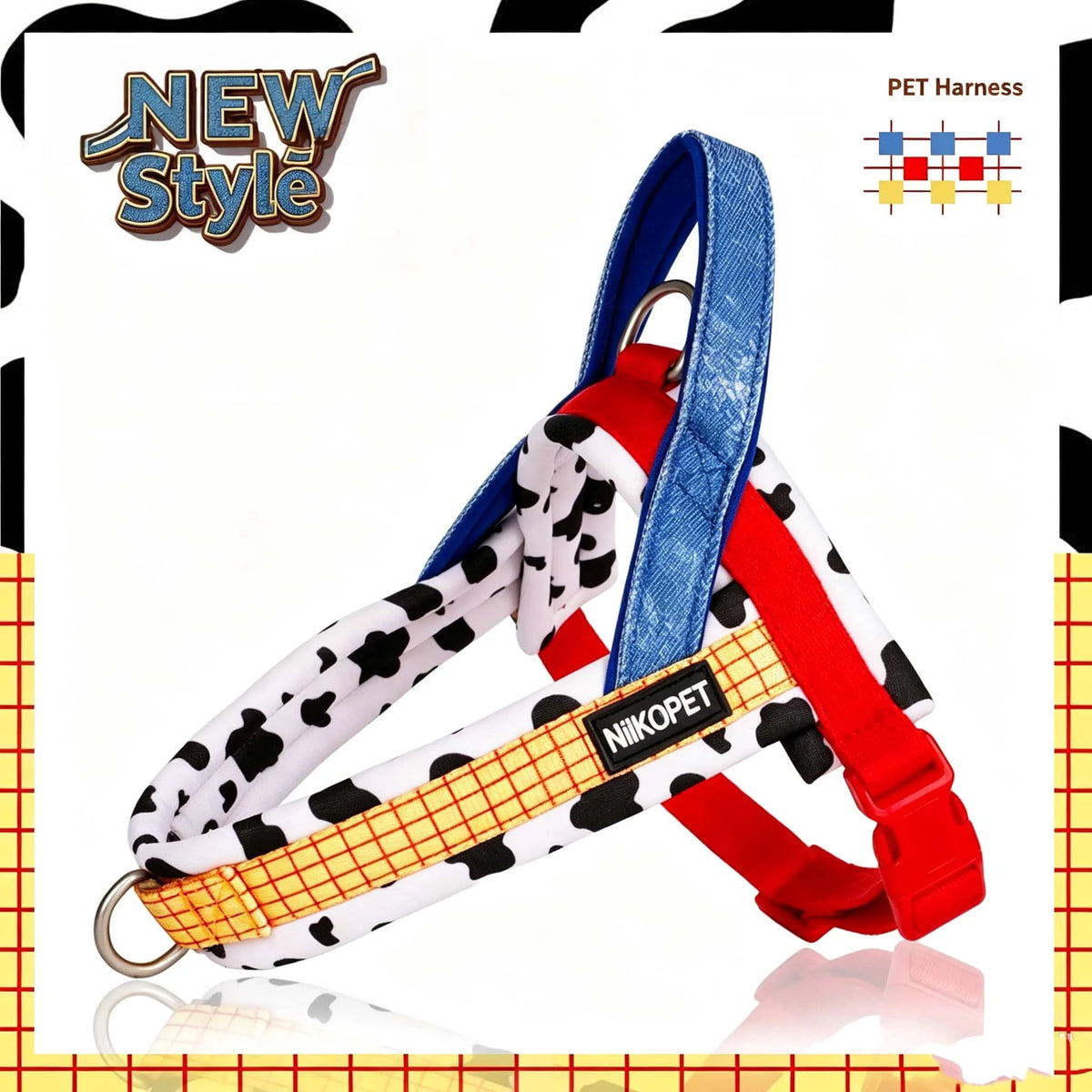 Quick-Release No-Choke Dog Harness with Dual D-Rings