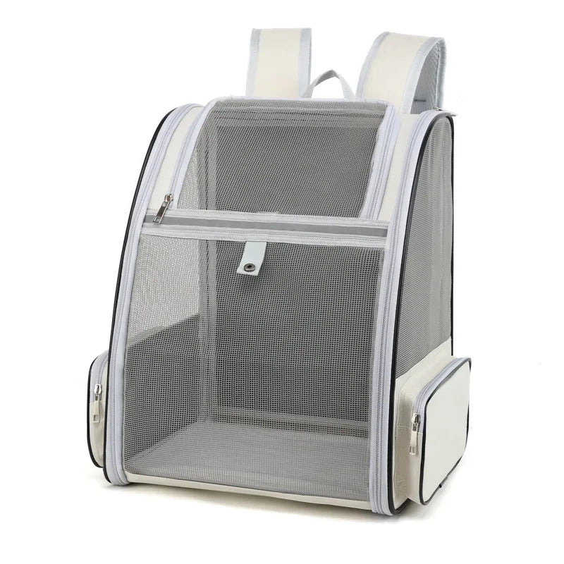 حقيبة ظهر لحمل القطط والكلاب الصغيرة - تهوية للسفر