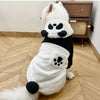 Panda Design Hooded Fleece Dog Coat – Warm Winter Jumpsuit for Small & Medium Breeds