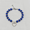 Pearl Pet Necklace with Heart-Shaped Rhinestone Pendant