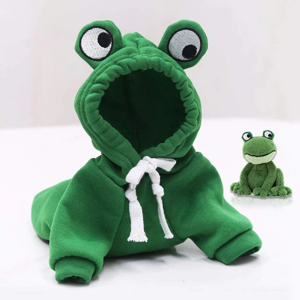 Frog-Shaped Hoodie for Dogs and Cats