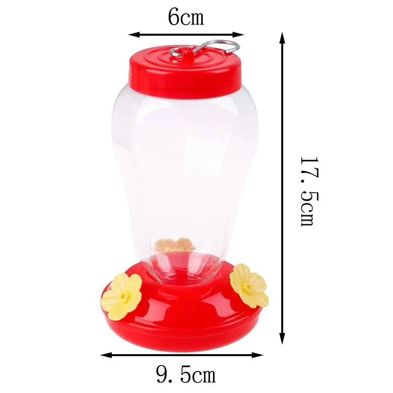Hanging Bird Water Feeder Bottle with Iron Hook