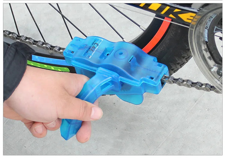 Portable Bicycle Chain Cleaner Tool with 3-Side Brushes