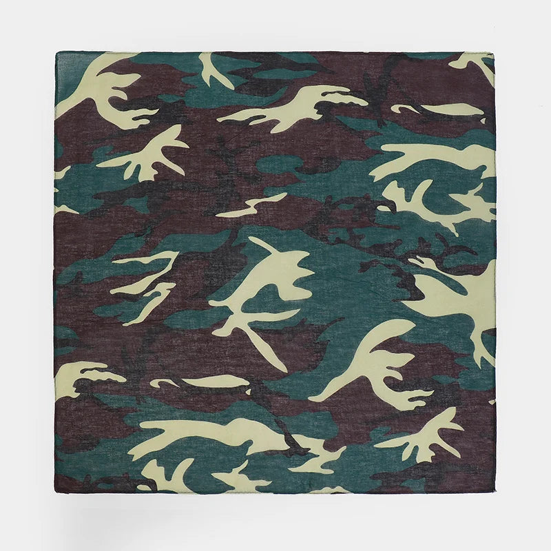 Camouflage Print Cotton Bandana – 53x53cm
