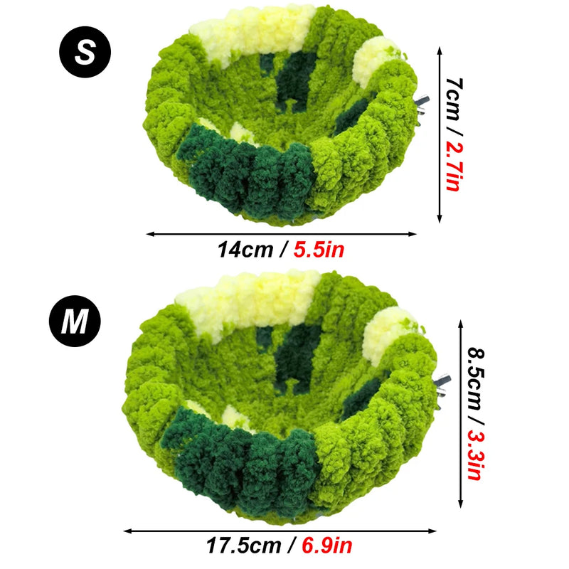 سرير عُش مخملي لببغاوات والطيور الصغيرة