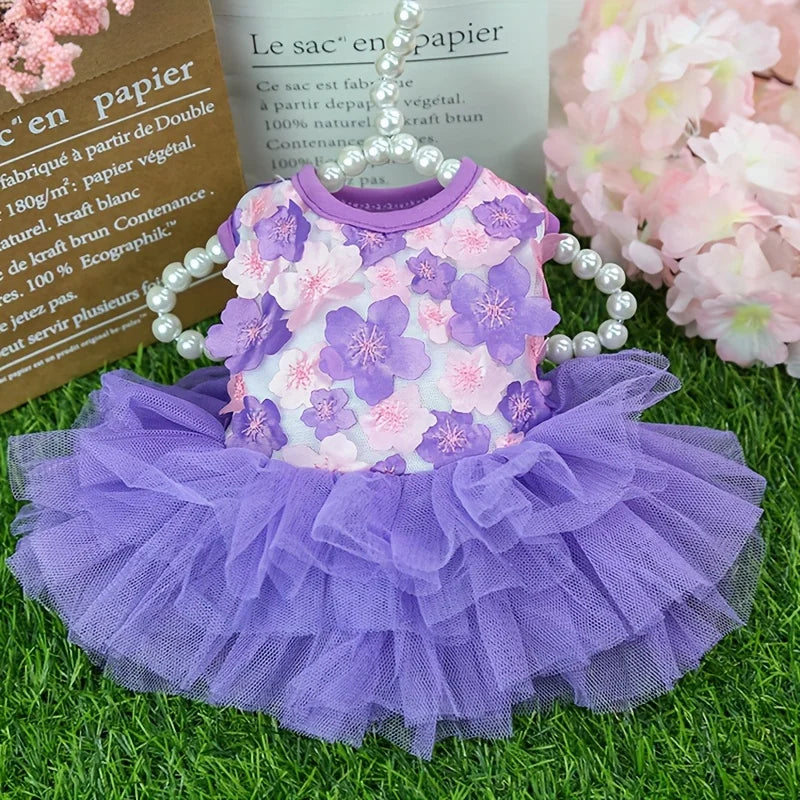 Vestido de Princesa Floral para Perro