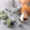 Bite-Resistant Plush Dog Toy Lion Wolf Elephant Squeaky