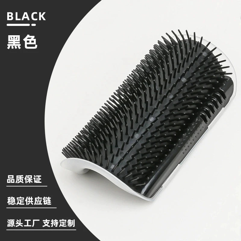 Wall-Mounted Cat Self-Groomer with Massage Comb Brush