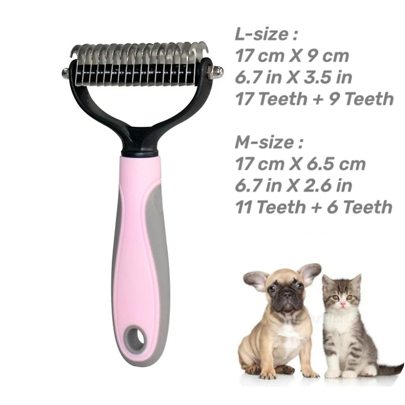 Two-Sided Stainless Steel Pet Grooming Brush