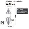 Diffuseur CO2 en aluminium pour aquariums