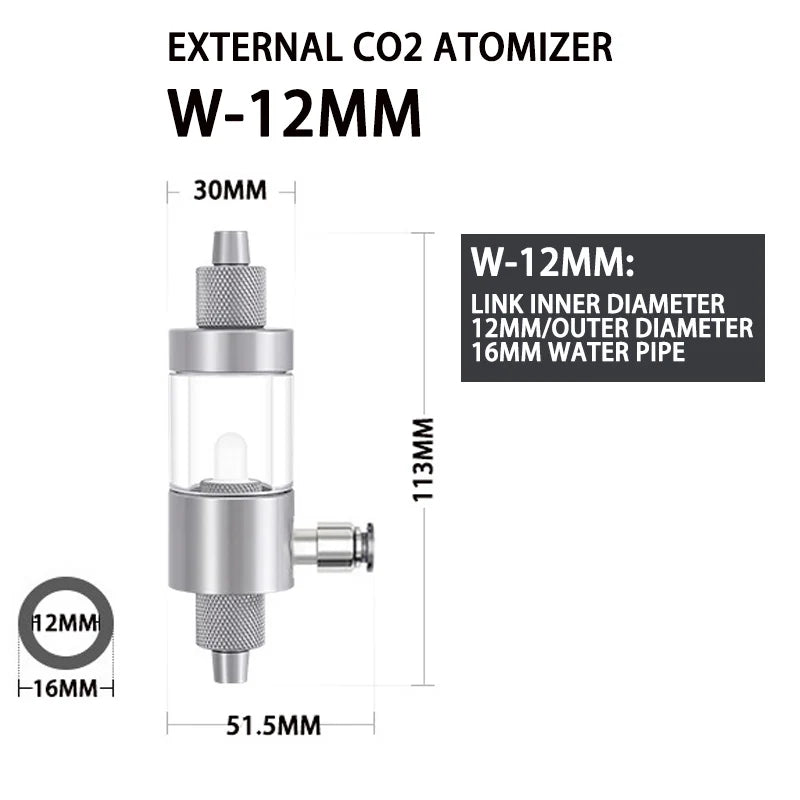 Diffuseur CO2 en aluminium pour aquariums