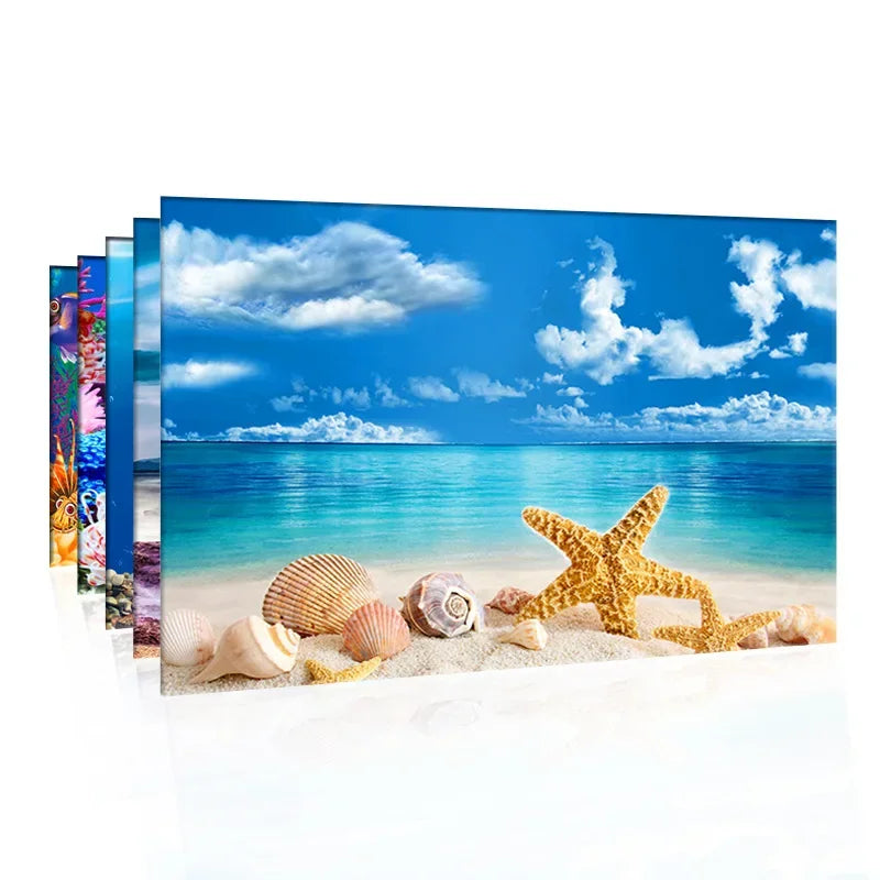 Aquarium 3D Background Sticker Poster for Fish Tank