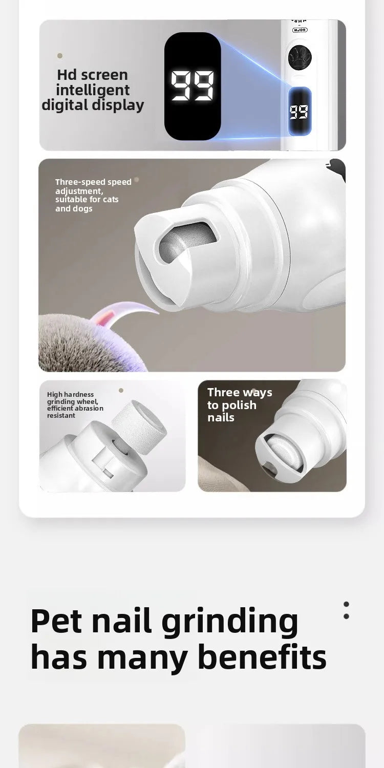 Electric Pet Nail Grinder for Dogs and Cats