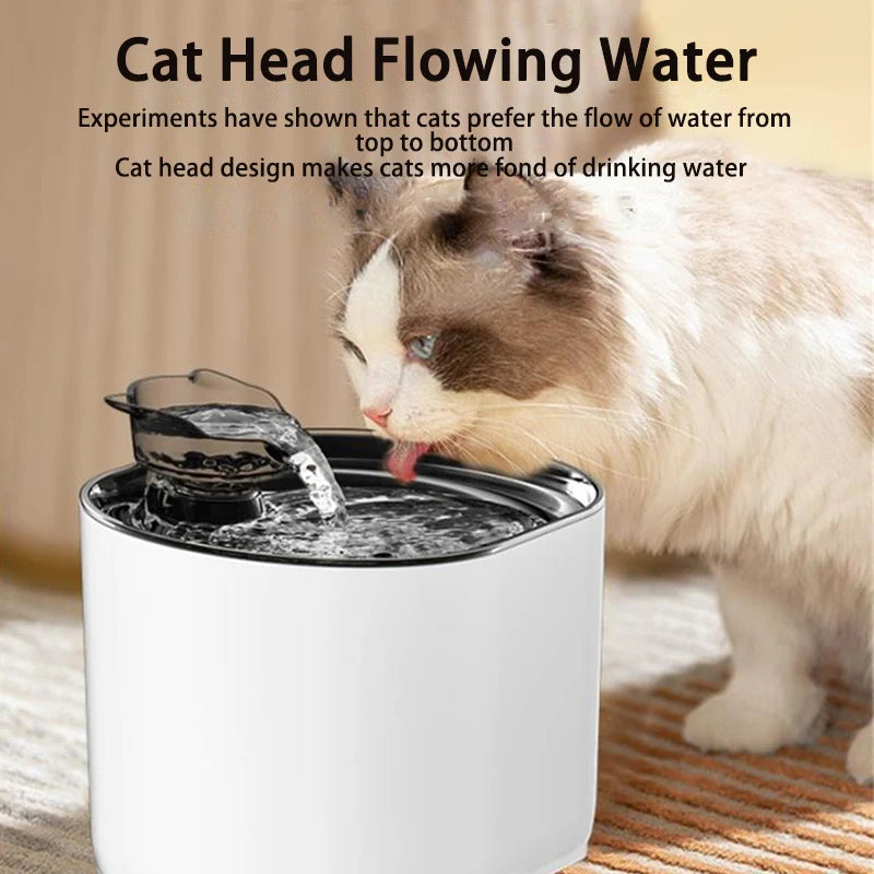 2.2L Pet Water Fountain with Filtration and Ultra-Quiet Pump