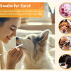 Extra-Long Double-Tipped Cotton Swabs for Pet Ear Care