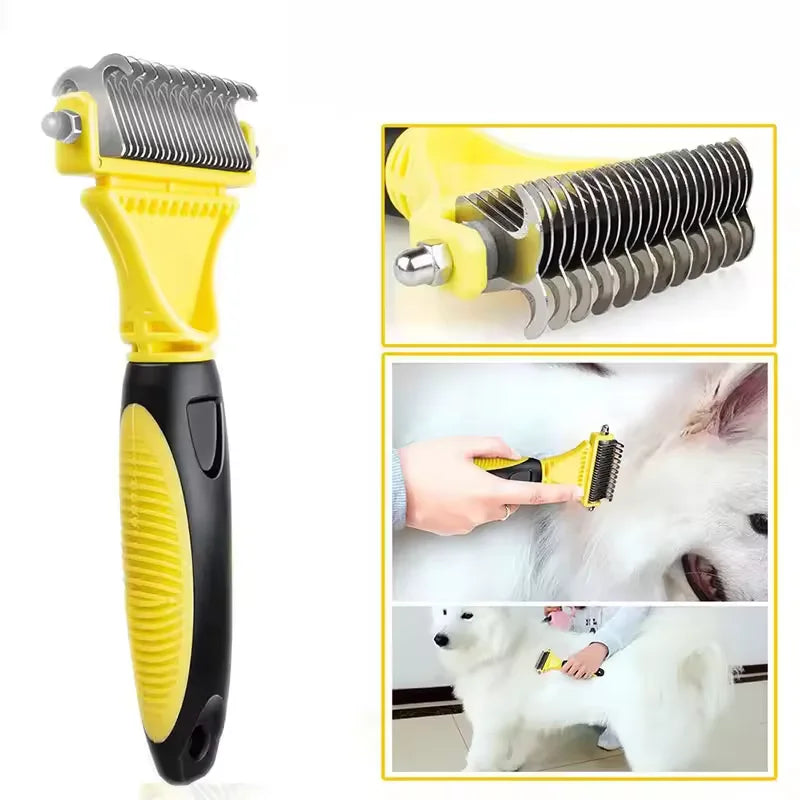 Two-Sided Grooming Brush for Cats and Dogs