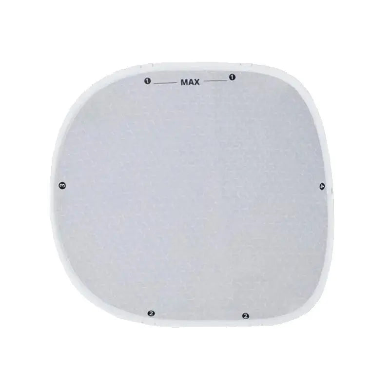 White cat litter mat accessory with MAX indicator markings on the surface