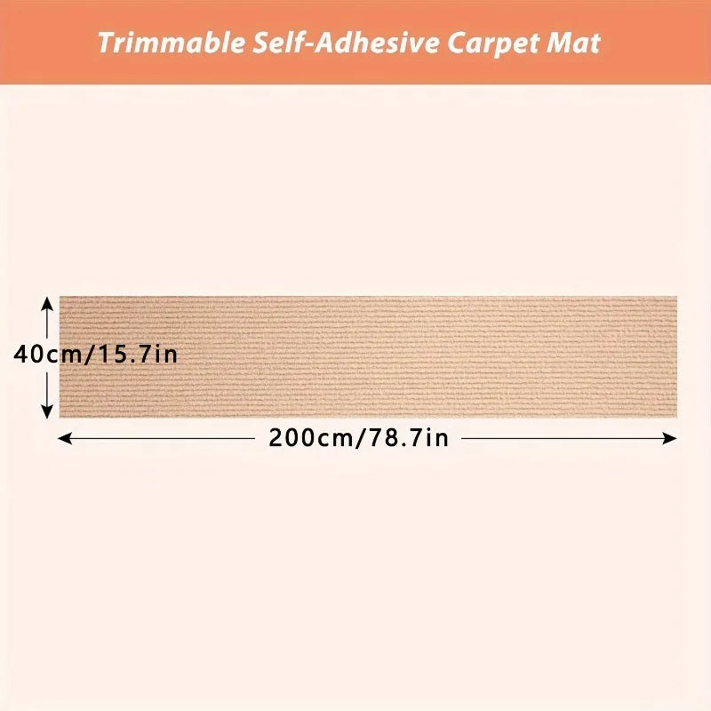 Self-Adhesive Cat Scratching Mat for Furniture Protection