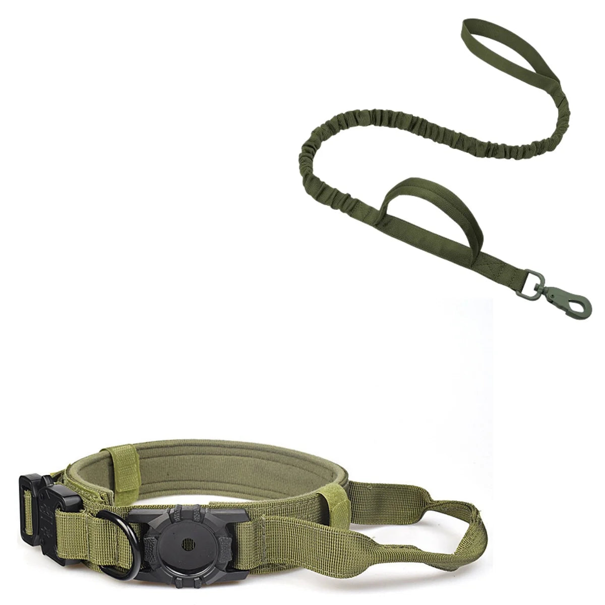 Tactical Dog Collar with AirTag Holder and Control Handle for Medium and Large Dogs