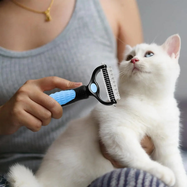 Peine de Aseo para Mascotas de Acero Inoxidable Doble Cara