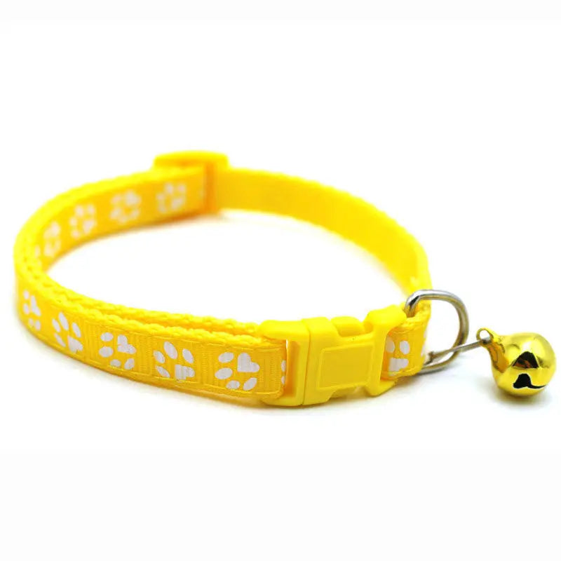 Bunte Schleifen-Hundehalsband mit Glocke