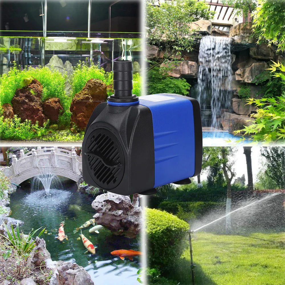 Quiet Mini Submersible Pump for Aquariums, Fountains & Waterfalls