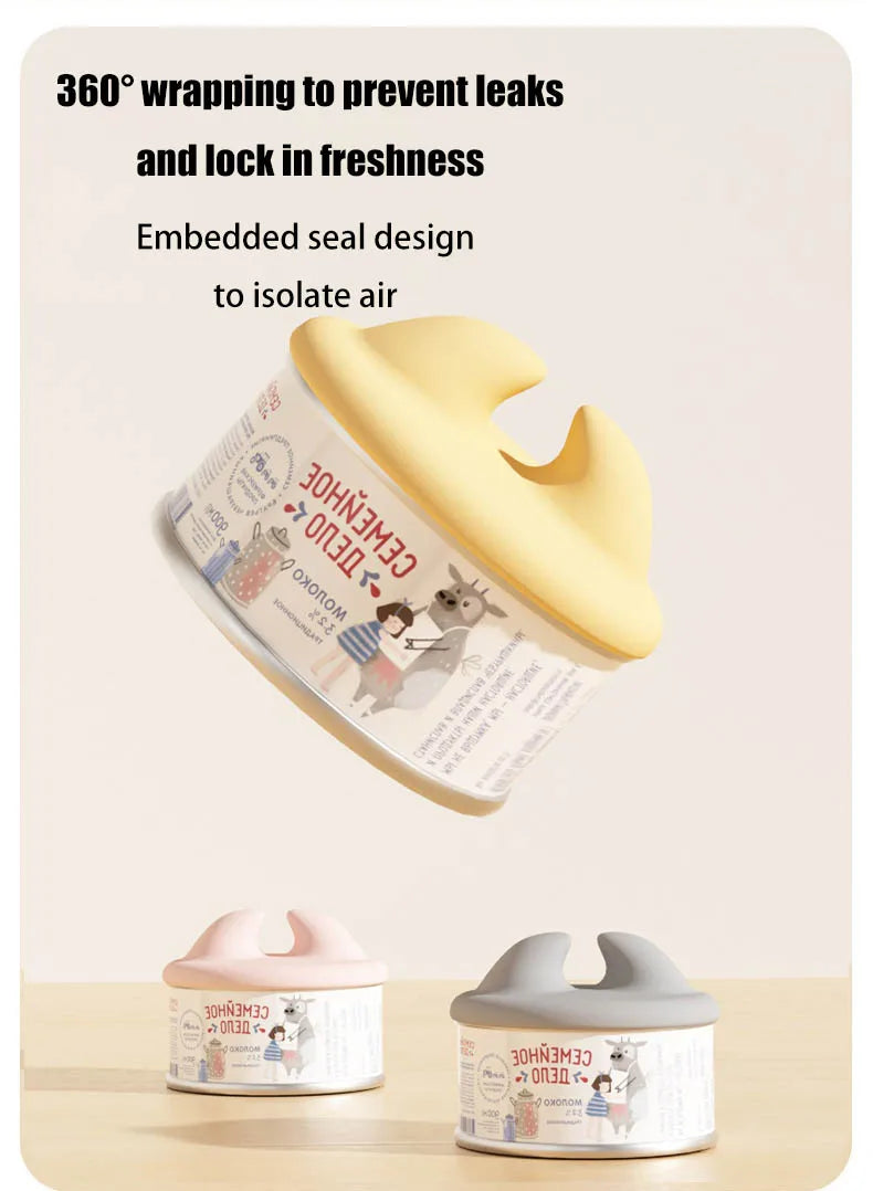 Silicone Pet Food Spoon with Airtight Can Lid