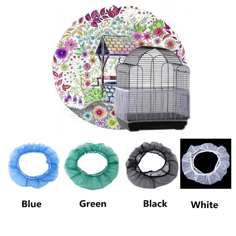 Breathable Nylon Mesh Bird Cage Seed Catcher