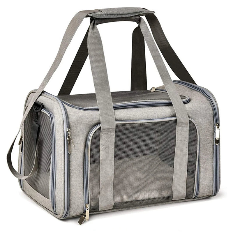 Transporteur pour animaux de compagnie souple et pliable pour chats & petits chiens