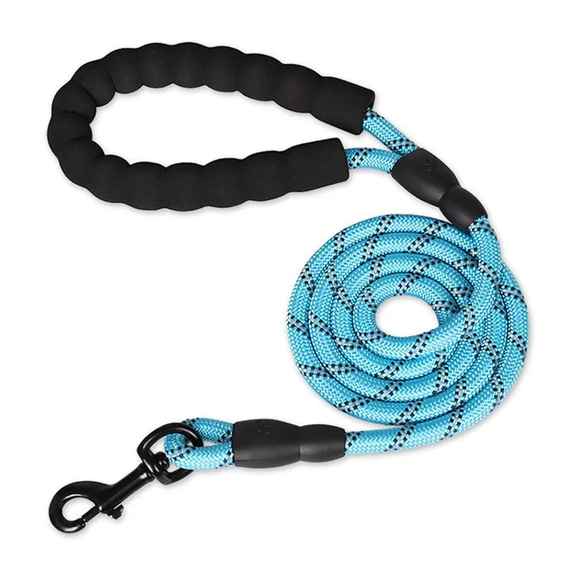 Reflective Dog Leash with Padded Handle - Heavy Duty Double Rope