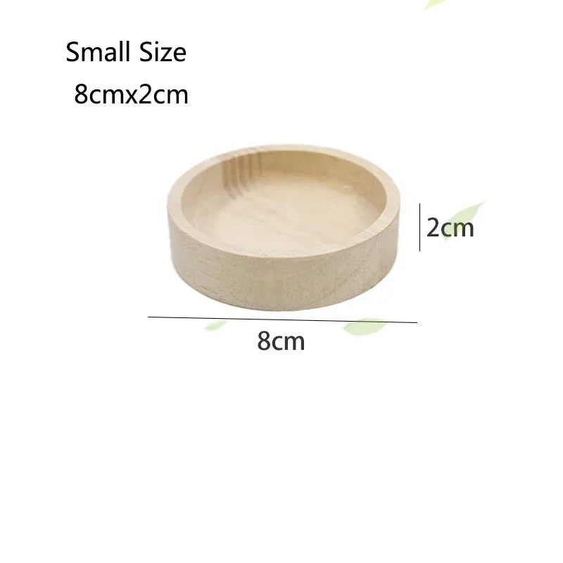 Smooth Wooden Small Animal Feeding Bowl