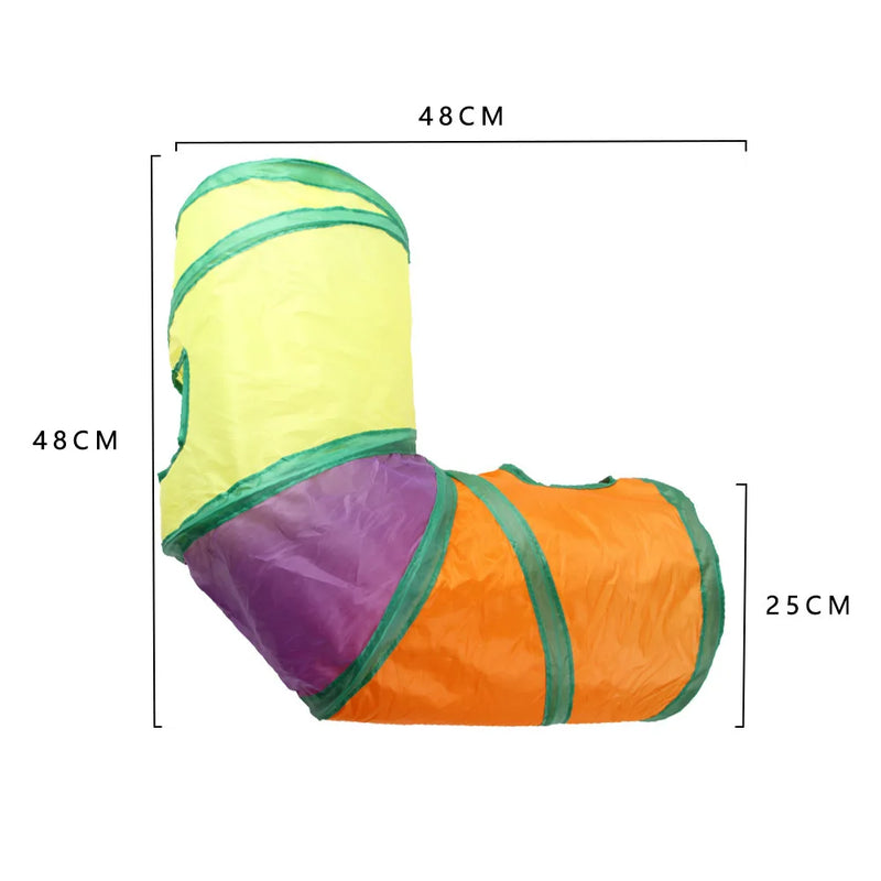 Tunnel Jouet pour Chat en S Pliable