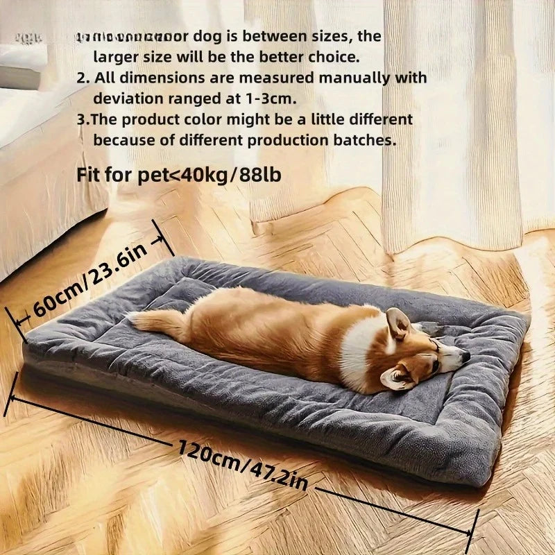Grande Coussin pour Chien en Peluche avec Confort Polyester Épaissi