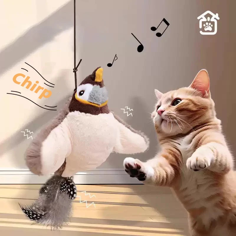 Automatic Interactive Rolling Cat Toy with Bird Sounds