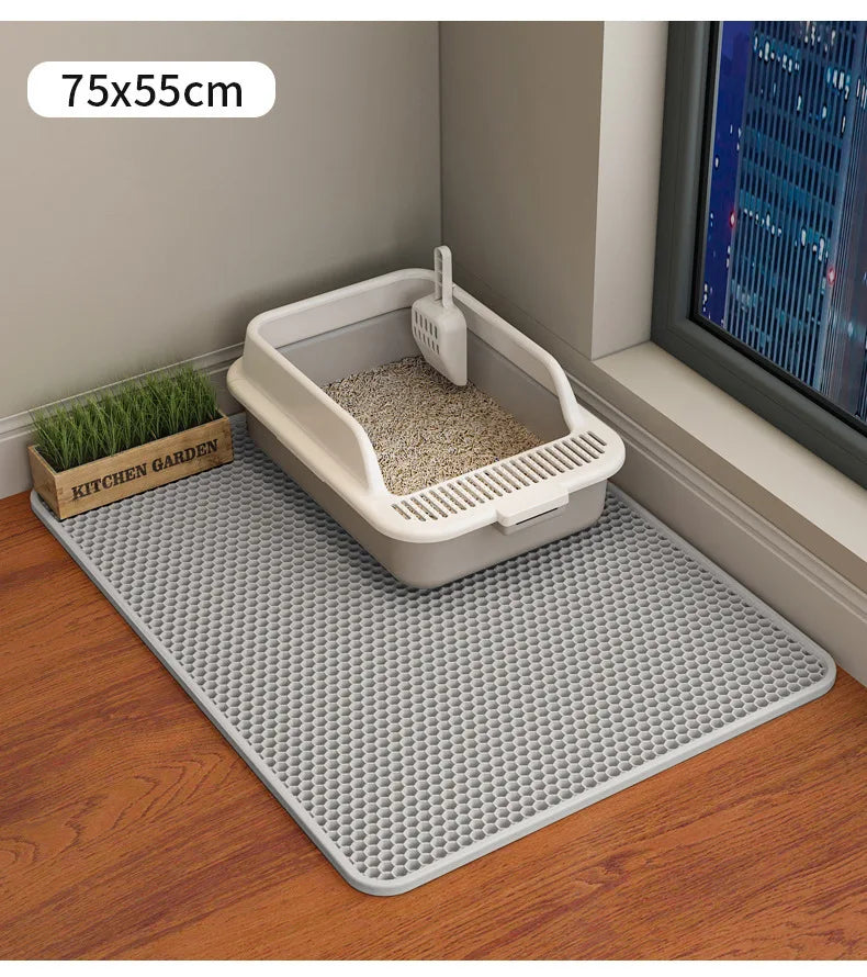 Large EVA Double-Layer Cat Litter Mat Waterproof