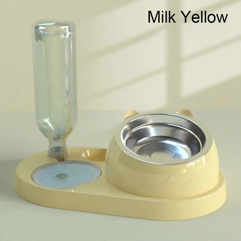 2-in-1 Pet Water Dispenser and Food Bowl