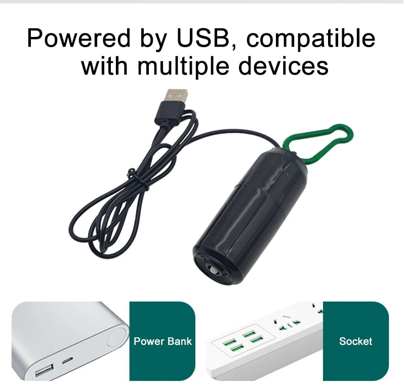 Energy-Saving USB Aquarium Air Pump with Air Stone and Silicone Tube