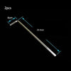 Two acrylic aquarium air tubing connectors, each measuring 4cm and 20.5cm.
