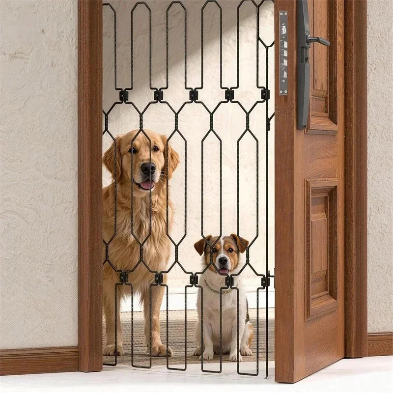 Adjustable Retractable Pet Safety Gate for Doorways and Stairs
