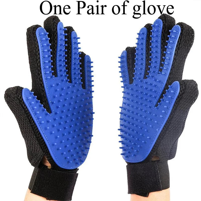 Pet Hair Remover Gloves – Dog & Cat Grooming Brush