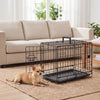 Small Dog Crate — Foldable Metal Kennel with Secure Locks & Removable Tray