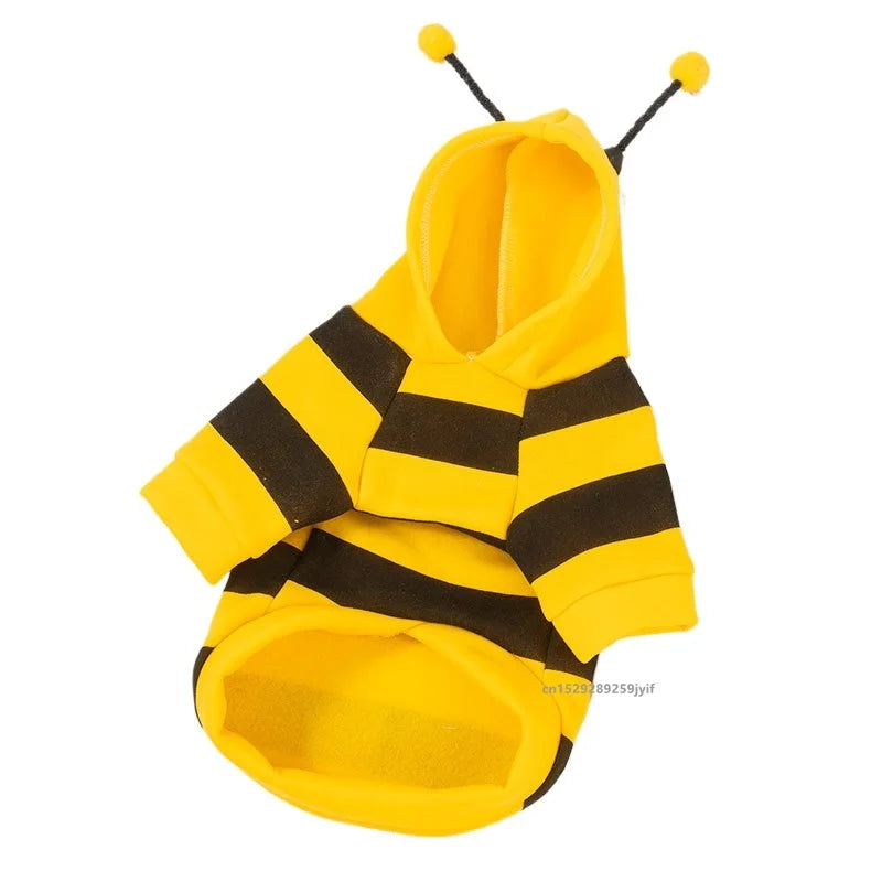 Adorable Bee Pet Hoodie for Small Dogs and Cats