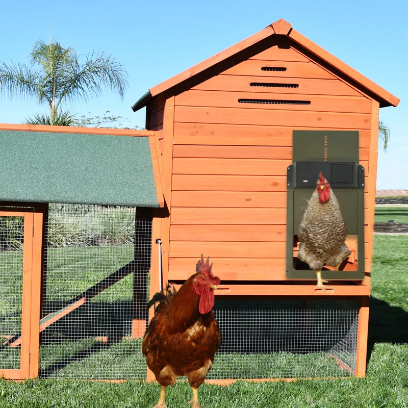 Battery-Powered Automatic Chicken Coop Door Opener with Light Sensor