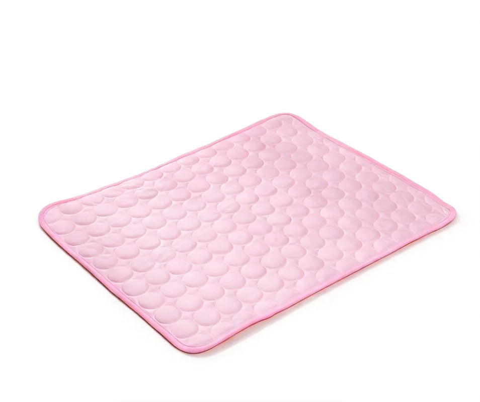 Ice Silk Cooling Pet Mat with Non-Slip Bottom