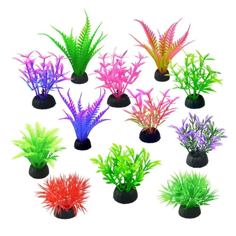 Plantes Artificielles en PVC pour Aquarium - Décoration de Bacs à Poissons