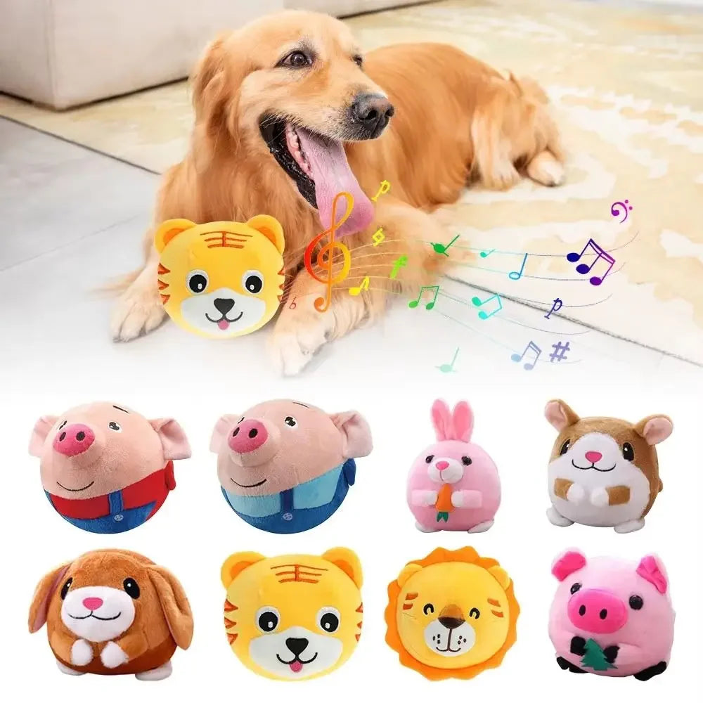 Interactive Singing Plush Dog Toy with Bouncing Motion