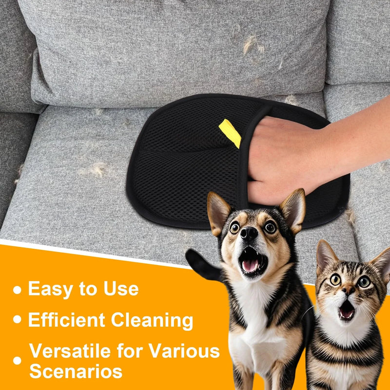 Gants de toilettage pour animaux à double face