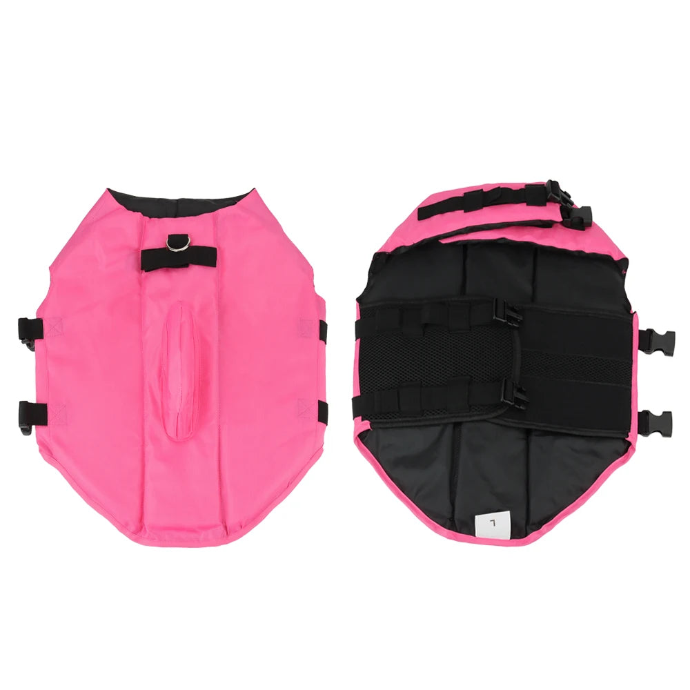 Pink und schwarz Life-Vest Jacke für Hunde