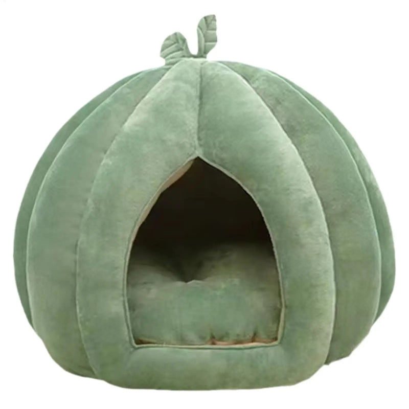 Lit pour chat en forme de citrouille d'Halloween